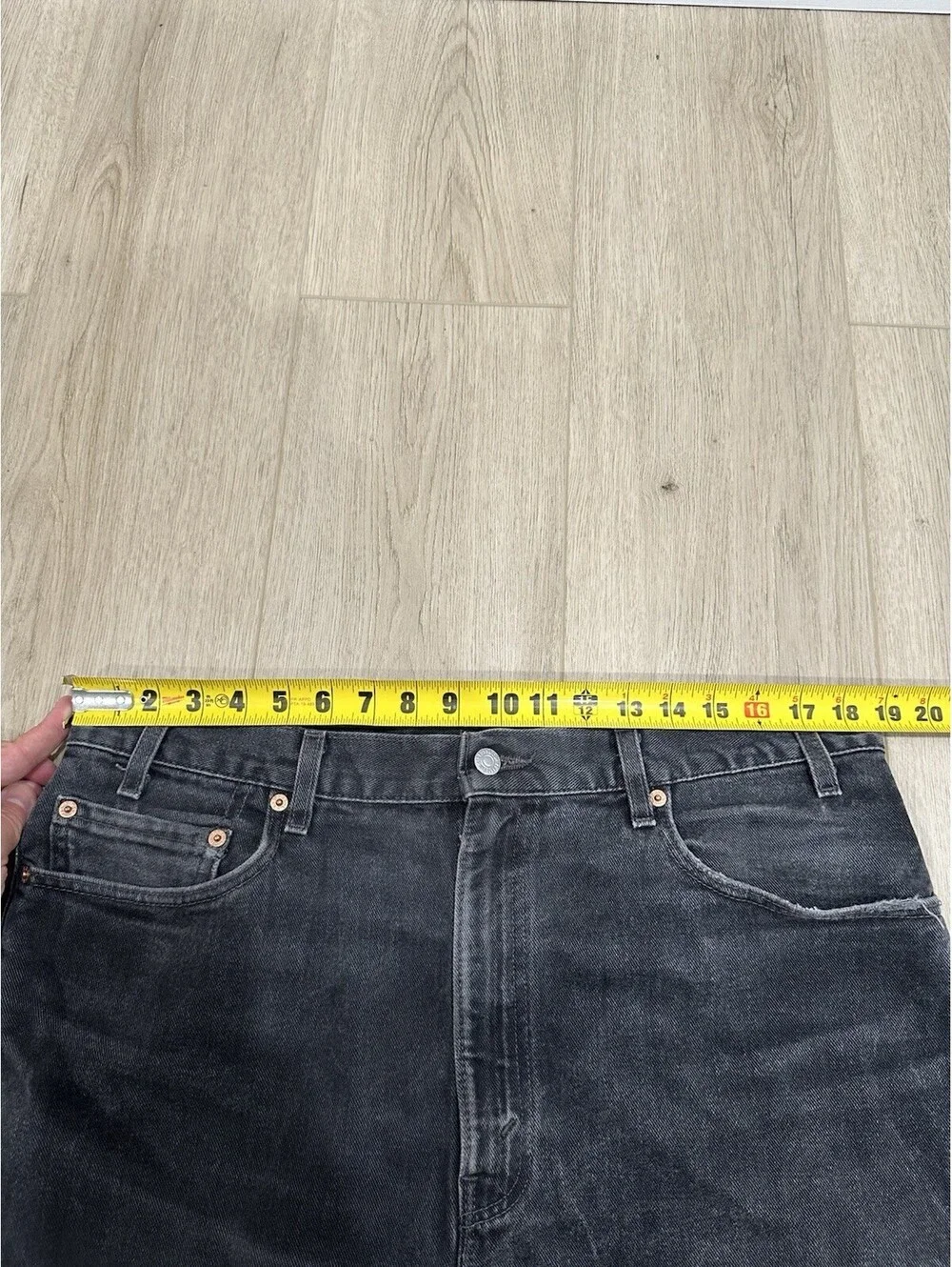 VTG Levi’s Black Faded 37x33 505 Jeans Made In USA Men’s Straight Leg